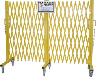 Chiny Żółta składana bariera barierowa Akordeonowe bariery bezpieczeństwa Maksymalne otwarcie 20 &amp;#39;X 52 ½ &amp;quot;Wys fabryka