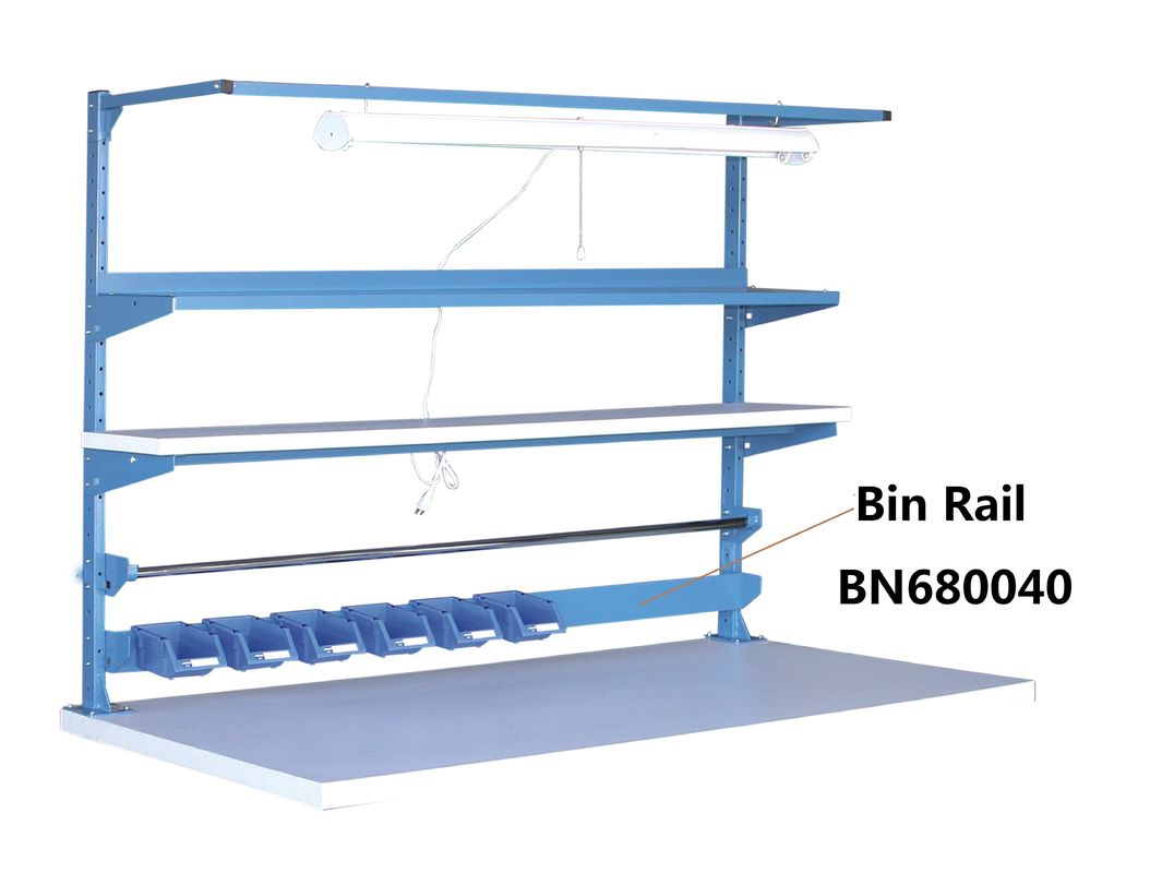 Niebieski Regulowany ciężki stół roboczy Organizator na pojemniki Śruby i nakrętki Połącz dostawca