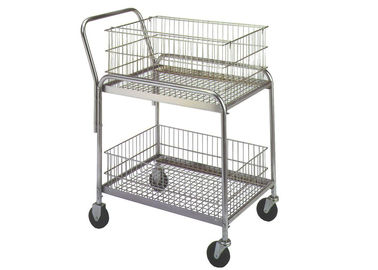 Chiny 33 &quot;LX 20&quot; WX 37-1 / 2 &quot;Rolling Mail Cart 200 Lb Load Capacity Removable Kosze fabryka