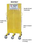 Żółta składana bariera barierowa Akordeonowe bariery bezpieczeństwa Maksymalne otwarcie 20 &amp;#39;X 52 ½ &amp;quot;Wys dostawca